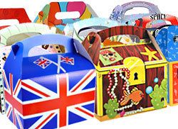 New Party Boxes Food Boxes All Colours Plain and Printed 30 Types 