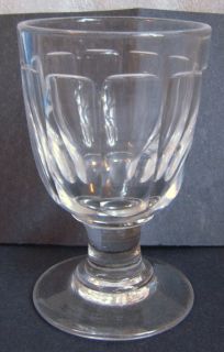Excellent Crystal Cut Glass Goblet Vintage Stemware apx 4 7 8 Tall 