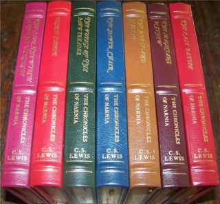 Chronicles of Narnia C S Lewis 7 Volume Full Leather Easton Press in 