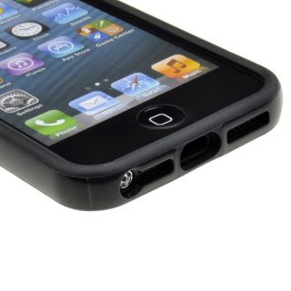 New Black Clear Bumper Frame TPU Silicone Case for iPhone 5