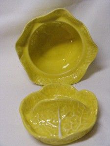3pc sets cabbage shaped soup bowl lid saucer pottery