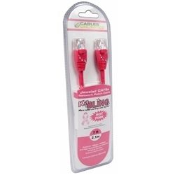 Cables Unlimited UTP 1450 14H 14 ft. Cat 5E Hot Pink Cat5e Patch Cable 