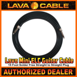    Mini ELC Lightweight Guitar Patch Cable Black Straight Plugs