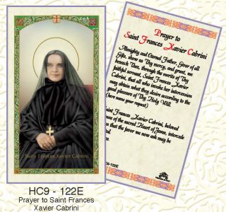 St Francis Xavier Cabrini Catholic Holy Card 3CARDS