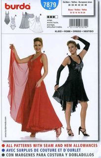   Ballroom Dance Dress, Latin, Tango, Salsa   Burda 7879 Sewing Pattern