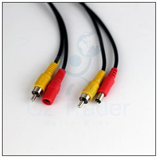 Meters AV Cable 3 5mm RCA for Monitor to Backup Camera CCTV w Power 