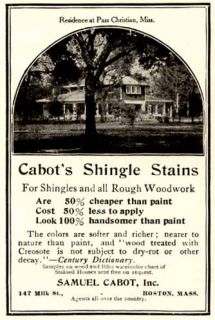   Pass Christian Miss Home in 1907 Samuel Cabot Shingle Stains Ad