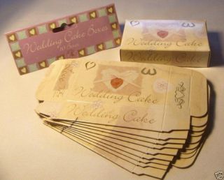 Luxury Wedding Cake Gift Boxes Ivory Cream 10 Pack