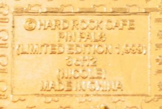 Hard Rock Cafe 1999 Calendar Pin Up Girls 12 Pins Gold