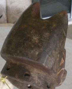 Small Bobo Animal Mask Burkina Faso Su Bush Spirit Carved Wood Pigment 