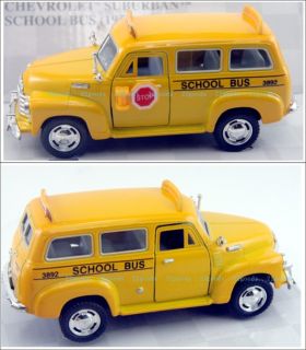 School Bus Car 3892 Yellow Kinsmart VINTAGE1950 Chevrolet Suburban 5 