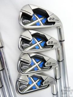 Callaway Golf X 22 Iron Set 4 PW, AW Steel Uniflex Right Hand