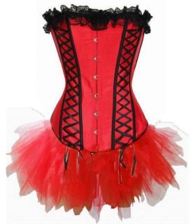 New Burlesque Corset Dress Top Bustiers Tutu 2106 7008