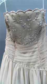 CW Designs Petite Pageant Junior Chiffon High Waist Prom Dress Sz PM 