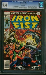 Iron Fist 15 CGC 9 4 White Pages x Men by John Byrne