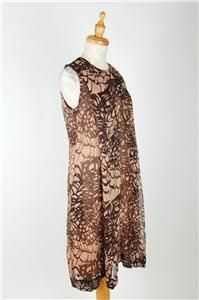 By Malene Birger Runway Valdez Rose Pattern Sleeveless Dress 36 Beige 