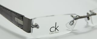 New Calvin Klein eyeglasses CK 5276 060 Gunmetal Rimless Frame 