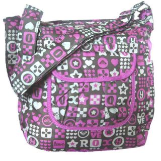 ROXY pink logo shoulder messenger school bag BNWT