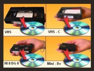 VHS VHS C HI8 8mm miniDV PHOTO VIDEO CAMCORDER TAPES TO DVD TRANSFER 