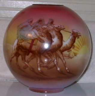 Three Kings Wise Men Desert Camels Parlor Banquet Library Oil Lamp 