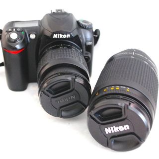 Nikon D50 Digital SLR 6 1MP Camera Bundle with 28 80mm 70 300mm Lens 