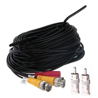   Power Cable CCD DVR CCTV Security Camera Wire Cord RCA BNC New