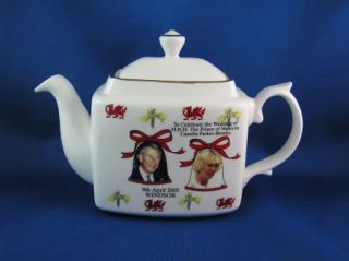 HRH Prince Charles & Camilla Wedding Commemorative Teapot   Chown   LE