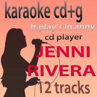 Jenni Rivera 12 tracks karaoke cd+g new, also plays in any cd player 