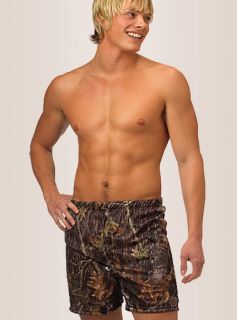 Mens Mossy Oak Break Up Camo Boxer Shorts Clothes Hunting Gear Male 