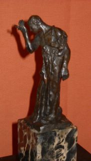 Signed A. Rodin Burghers of Calais Bronze Statue Pierre de Wiessant 