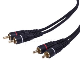 10ft Gold RCA Stereo Audio Cable 2RCA to 2 RCA Male to Male for DVD HD 