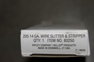 Ripley Miller 80250 14 Gauge Wire Slitter Stripper