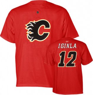 Calgary Flames Jarome Iginla Jersey T Shirt Sz Medium