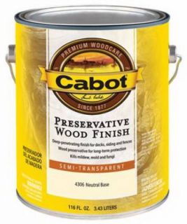 Cabot Samuel 4306 07 Cabot 1 Gallon Exterior Wood Stain Preservative 