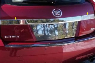 New 10 13 Cadillac cts Upper License Bar Extended Mirror Polished Car 