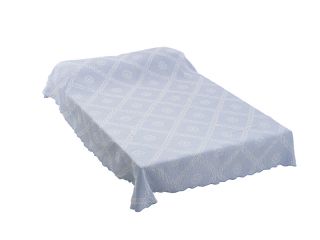 cadiz bedspread textured blue