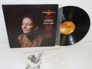 Tullio Serafin Maria Callas Norma Bellini Highlights LP Angel s 1 