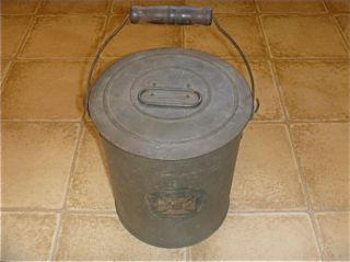    Heavy Tinware tin PAIL bucket Canandaigua New York original label