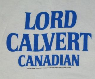 Vtg Lord Calvert Canadian T Shirt Retro Punk Emo 80s