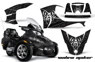    GRAPHIC DECAL WRAP KIT FOR BRP CANAM SPYDER RT CAN AM WIDOW MAKER BK
