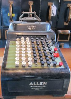Antique Adding Machine Allen Calculators Inc E457