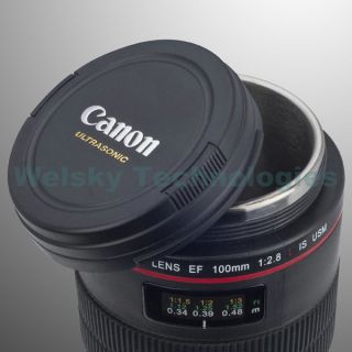 Canon Lens Mug Cup EF Macro 100mm Thermos + Pouch DC63