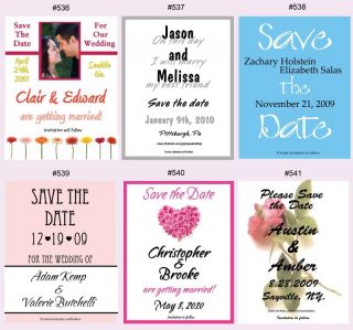 Save The Date Cards Wedding w Free Calendar Stickers 40