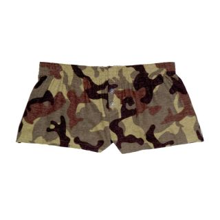 Boxer Shorts Camo Pattern Women Gym Casual Fitness Workout Dance Cheer 