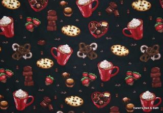   with Hot Cocoa Chocolates Candy Chocolate Chip Cookies Curtain Valance