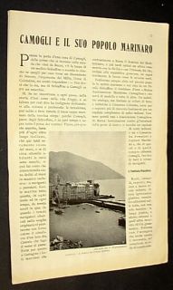 Articolo Camogli E IL Suo Popolo Marinaro 1924 Tegani