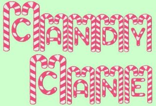 Candy Cane 54 Machine Font Embroidery Designs Azeb