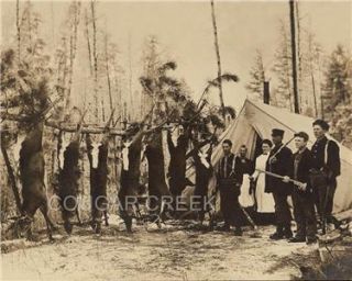 Hunters Cooks Whitetail Deer Hunting Camp 1910 Wi Photo