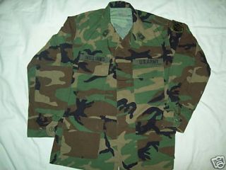 Woodland Camoflauge BDU Shirt Military Issue Size M S
