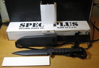 Ontario Knife Survival SP15 Spec Plus LSA New Old Stock w Sheath Cover 